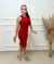 Vestido Curto Marilia Canelado com Fenda Michele Collection Ref.V4013 - Michele Modas
