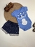 Conjunto Bebe Menino Body e Bermuda Boca Grande Ref.14628