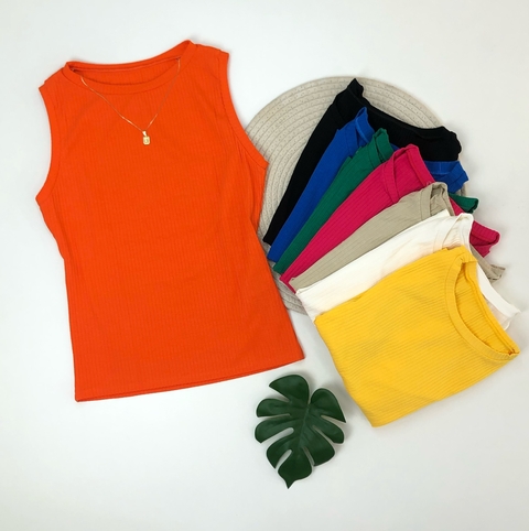 Blusa/Regata Canelada Lisa Ref.R2007 - comprar online