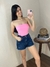 Tube Top Cropped tomara que caia Michele Collection Feminino Ad. Ref.CR2012 - Michele Modas