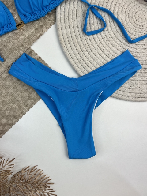 Bíquini Calcinha Asa Delta azul Ralu Modas Ref.31045