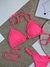 Biquíni Cortininha com Bojo Removível Rosa Neon Ralu Modas Ref.27702