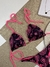 Biquíni Cortininha com Bojo Rosa e Preto Ralu Modas Ref.27473 - comprar online