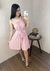 Vestido Plissado Curto Feminino Michele Collection Ref.V4013