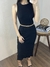Vestido Midi em Cotton Canelado com Fenda- Cereja Rosa Ref.73263 - comprar online