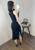 Vestido Midi em Cotton Canelado com Fenda- Cereja Rosa Ref.73263 - Michele Modas