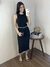 Vestido Midi em Cotton Canelado com Fenda- Cereja Rosa Ref.73263 - comprar online