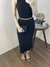 Vestido Midi em Cotton Canelado com Fenda- Cereja Rosa Ref.73263 - Michele Modas