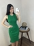 Vestido Curto Marilia Canelado com Fenda Michele Collection Ref.V4013