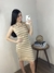 Vestido Curto Brenda Canelado com Fenda Michele Collection Ref.V4014 - comprar online