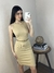 Vestido Curto Marilia Canelado com Fenda Michele Collection Ref.V4013