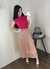 Saia Ruth em Tule Plissada Rose Poa Ref.V2002