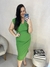 Vestido Midi Plus Size Canelado Com Decote VRef.85586
