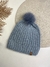 Touca Tricô Augusta Azul Ref. 23804 | Gurias - Estilo e Conforto para o Inverno - comprar online