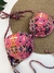 Biquíni com Bojo Rosa Estampado Mania d' Praia Ref. 21259 na internet