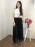 Saia Ruth em Tule Plissada Preto Michele Collection Ref.V2001