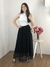 Saia Ruth em Tule Plissada Preto Michele Collection Ref.V2001 na internet