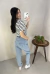 Blusa Feminina Manga Curta Listrada - Malwee Ref. 123230