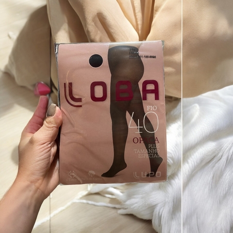 Meia Calça Fio 40 Opaca Plus Size Loba Ref.5837 Preta