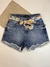 Shorts Jeans Com Cinto Lenço Via Atual Ref.3552 - comprar online