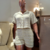 Shorts Feminino Branco Ref.377 - O Toque de Elegância e Conforto que Você Merece!