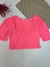 Cropped Canelado Juvenil/Adulto Rosa Neon Ralu Modas Ref. 3440 - comprar online