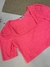 Cropped Canelado Juvenil/Adulto Rosa Neon Ralu Modas Ref. 3440 - Michele Modas