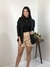 Blazer Feminino Alfaiataria Kessey Neoprene Preto - Elegância Atemporal e Versátil (REF: 868611)