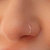 PIERCING ARGOLA TORÇÃO 8MM NOSTRIL LISA PRATA 925 - Jenny Piercing