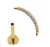 PIERCING HASTE 8MM CLUSTER MAIOR 11 ZIRCORNIAS CRAVEJADA TITANIO PVD GOLD