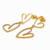 BRINCO DOIS CORAÇÕES VAZADO AÇO 316L PVD GOLD