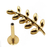 PIERCING HASTE 8MM RAMINHO LISO TITANIO PVD GOLD