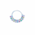 PIERCING ARGOLA TORÇÃO SEPTO/DAITH PONTOS COLORÊ PRATA 925