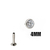 PIERCING HASTE 8MM PONTO DE LUZ CRAVAÇÃO INGLESA ZIRCONIA 4MM CRISTAL TITANIO