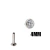 PIERCING HASTE 8MM PONTO DE LUZ CRAVAÇÃO INGLESA ZIRCONIA 4MM CRISTAL TITANIO