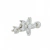 PIERCING HASTE 8MM FLOR CRAVEJADA C/ PINGENTE ZIRCONIA RÓDIO na internet