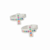 BRINCO ARGOLA CLICK CRUZ COLORS FOLHEADO PRATA 1000