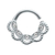 PIERCING ARGOLA TORÇÃO 8MM RENDA COM CRAVAÇÃO ZIRCONIA PRATA 925