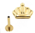 PIERCING HASTE 8MM COROA LISA TITANIO PVD GOLD