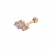PIERCING HASTE 3 NAVETES PRATA 925 OURO 24K - comprar online