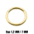 PIERCING ARGOLA SEGMENTADA 7MM ESP1,2MM LISA TITANIO PVD GOLD
