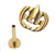 PIERCING HASTE 8MM ABOBORA HELLOWEEN TITANIO PVD GOLD
