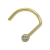 PIERCING DE NARIZ EM OURO 18k COM ZIRCONIA 1MM