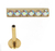 PIERCING HASTE 8MM BARRA CRAVEJADO BOREAL TITANIO PVD GOLD