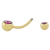 PIERCING UMBIGO 10MM PEDRA ROXO 6MM/4MM AÇO 316L PVD GOLD - comprar online