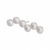 BRINCO EAT CUFF TRÊS ZIRCONIAS AÇO 316L