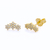 BRINCO TRES ZIRCONIA OURO SEMIJOIA