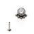 PIERCING HASTE 8MM ZIRCÔNIA 5 BOLINHAS TITANIO