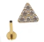 PIERCING HASTE 8MM TRIANGULO CHEIO CRAVEJADO TITANIO PVD GOLD