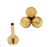 PIERCING HASTE 8MM TRINITY BOLINHA TITANIO PVD GOLD